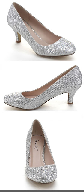 Low heel wedding shoes