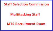 Admit Card for SSC Multitasking Staff MTS Exam 2022 Exam Dates
