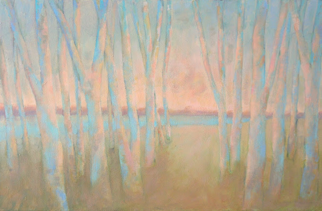 Birches at World's End Tidal Pond   •