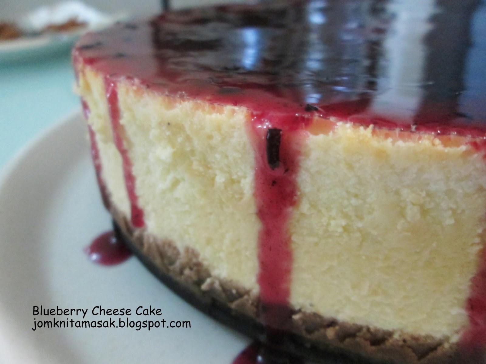 Jom Kak Nita Masak: Blueberry Cheese Cake (baked)