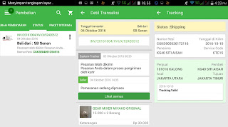 tracking paket tokopedia