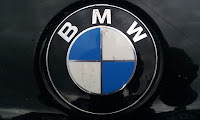 Worn damaged E46 BMW bonnet hood roundel badge