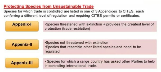 Convention on International Trade in Endangered Species of Wild Fauna and Flora (CITES) UPSC