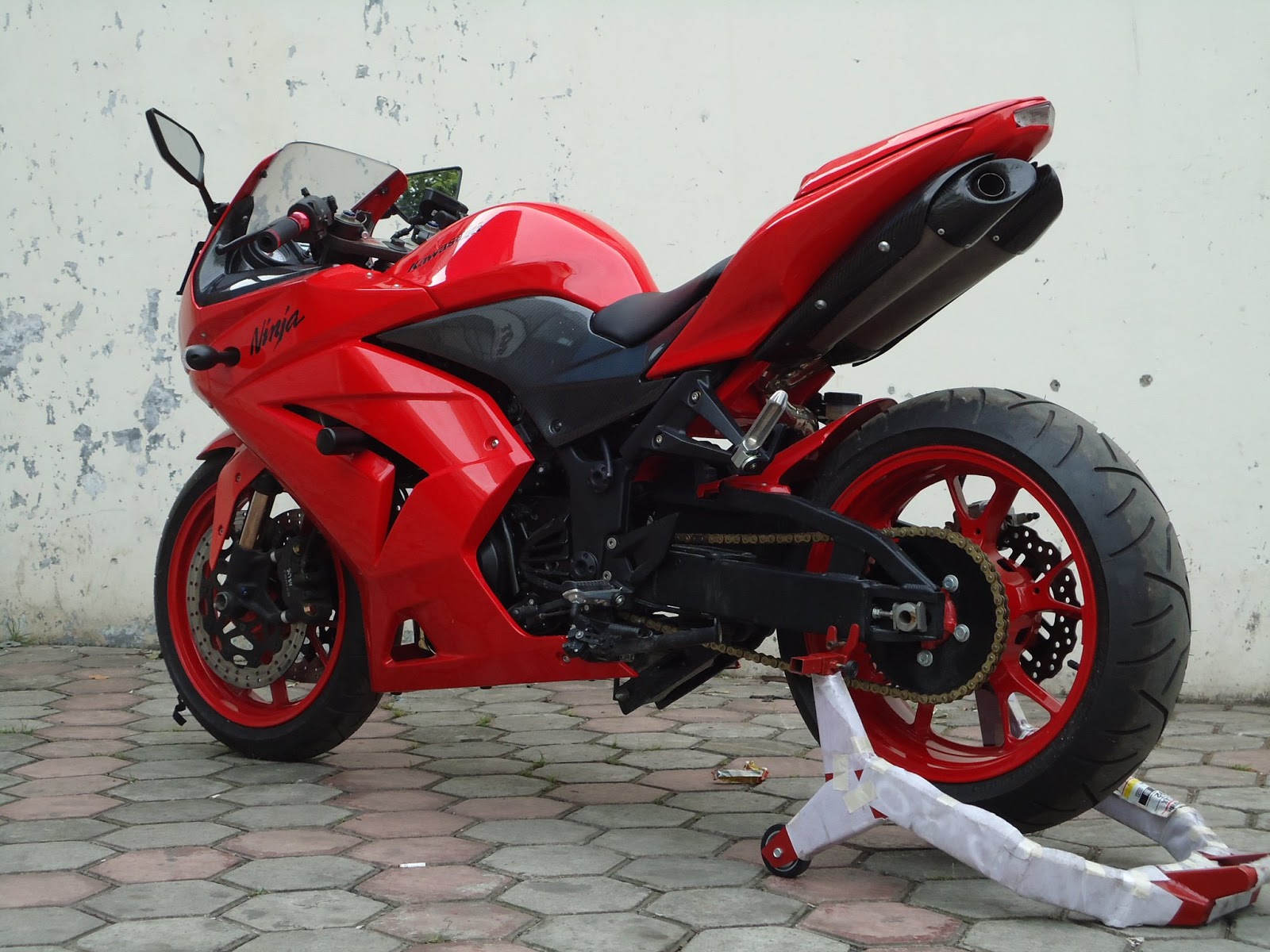 Kumpulan Gambar Sepeda Motor Ninja Merah Terlengkap Codot Modifikasi