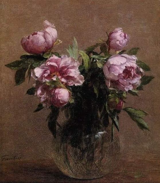 TThéodore Fantin-Latour (1805-1875) Vase de pivoines Collection privée