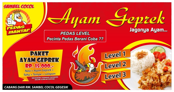 29+ Desain Spanduk Ayam Geprek Cdr