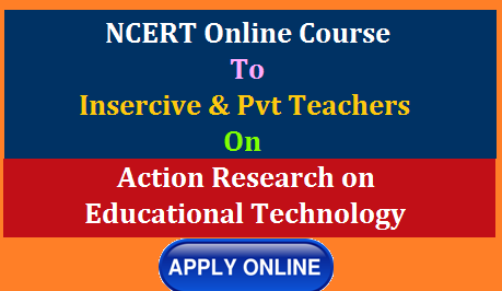 Online Course on Action Research in Educational TechnologyCentral Institute of Educational Technology (CIET), NCERT announces its Online Course on Action Research in Educational Technology for the year 2020- 21. This Two-Credit online course is specially developed for the teacher educators at elementary level working in District Institutes of Education and Training (DIETs), different State Councils of Educational Research and Training (SCERTs) and State Institutes of Education (SIEs).