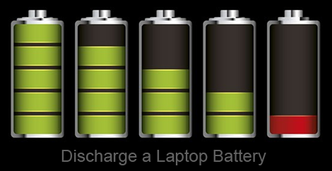 how to empty a laptop battery