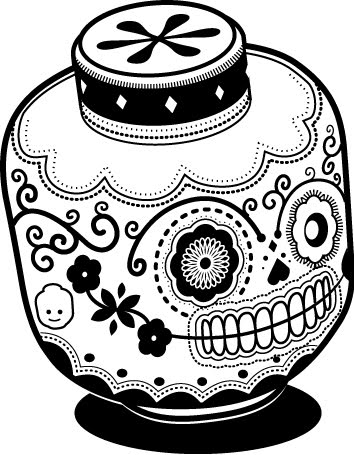 First up is a little of this Illustrated pop culture Sugar Skulls