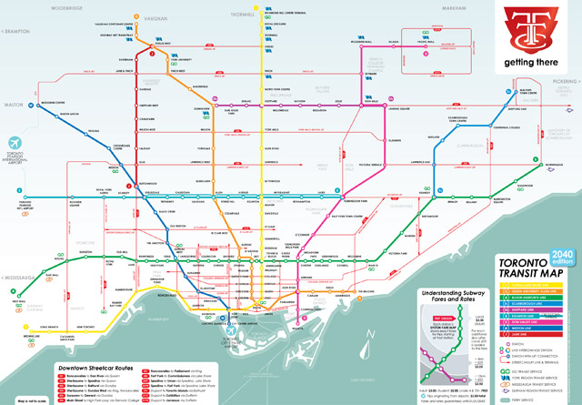 Ttc Subway Map. TTC Route Map