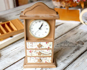 Dollhouse Upcycle, Clock to Dresser, Bliss-Ranch.com