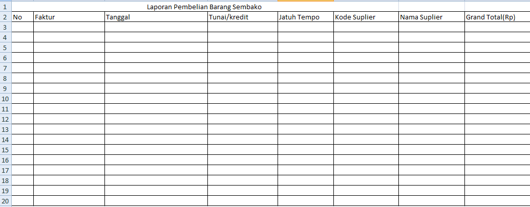 NOORLIYANI (3101 1102 1709): Tugas Perancangan Toko Sembako