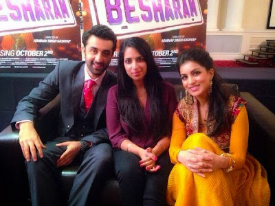 Ranbir, Rishi, Neetu, Pallavi at Besharam promotion in London