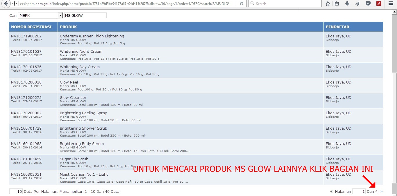 MS Glow by Cantik Skincare Cara CEK BPOM Ms Glow ? Begini caranya