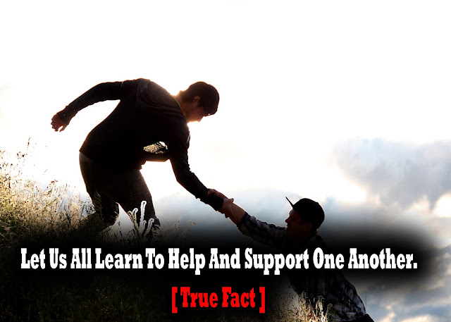 Let Us All Learn To Help And Support One Another. - [ True Fact ]