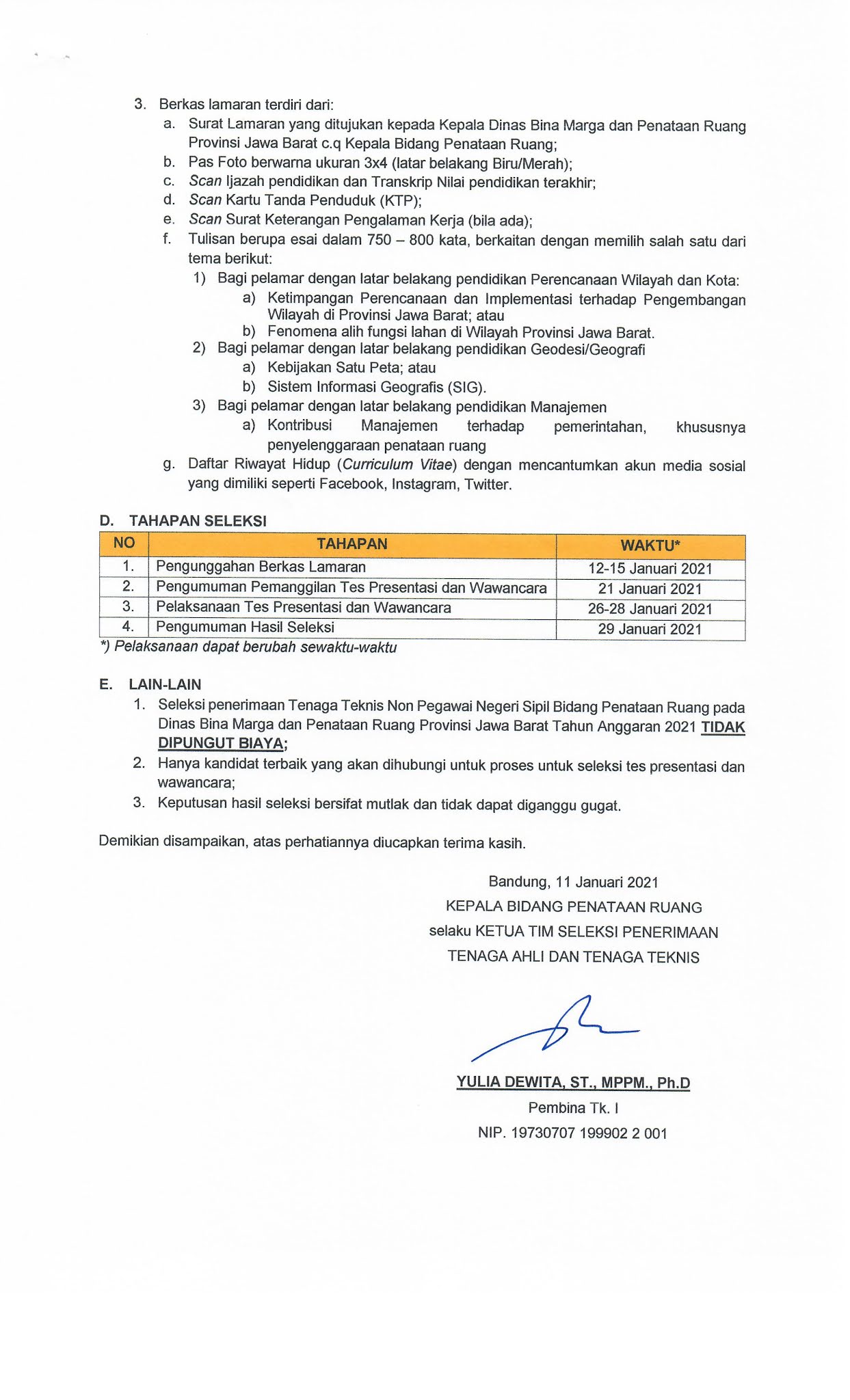 Lowongan Kerja Dinas Bina Marga & Penataan Ruang Jabar