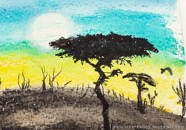 Layers of ink - African Night Watercolor Tutorial by Anna-Karin Evaldsson