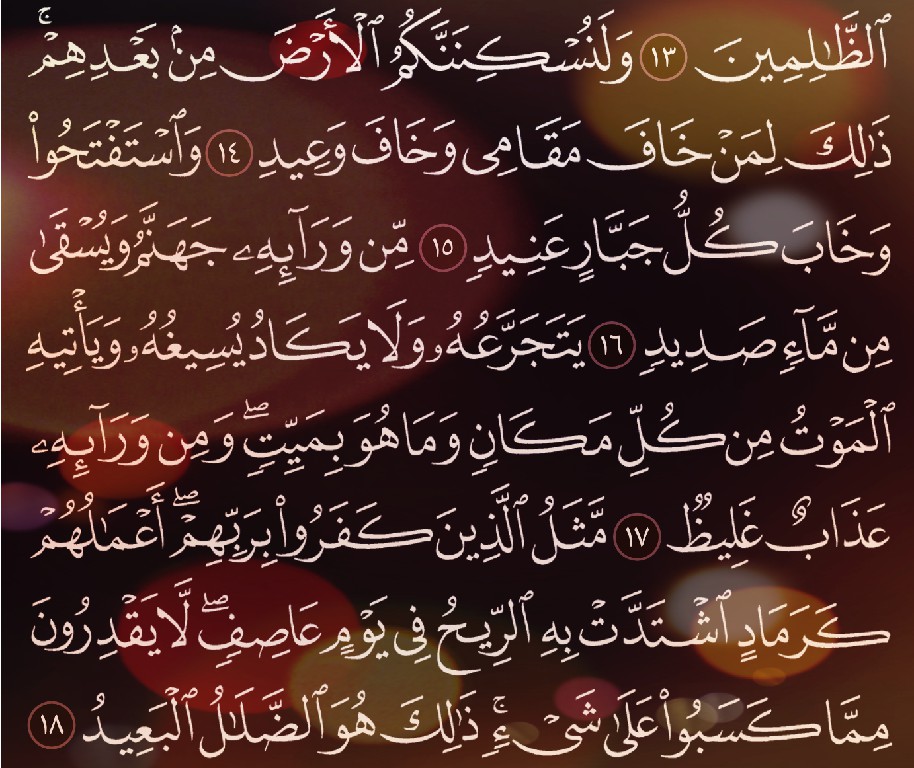 شرح وتفسير, سورة ابراهيم, Surah Ibrahim, من الآية 11, إلى الاية 24,