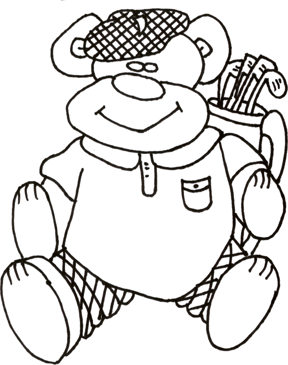 Golfing Coloring Pages 5