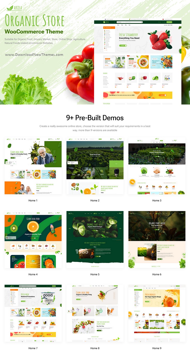 Download Organic & Food Store WordPress Theme