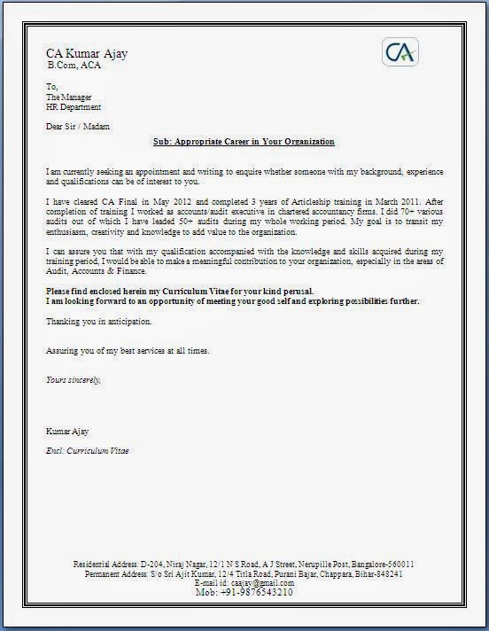 Resume Cover Letter