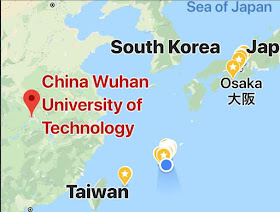 China, Japan, map, Wuhan, corona-virus, Okinawa, birds, politics