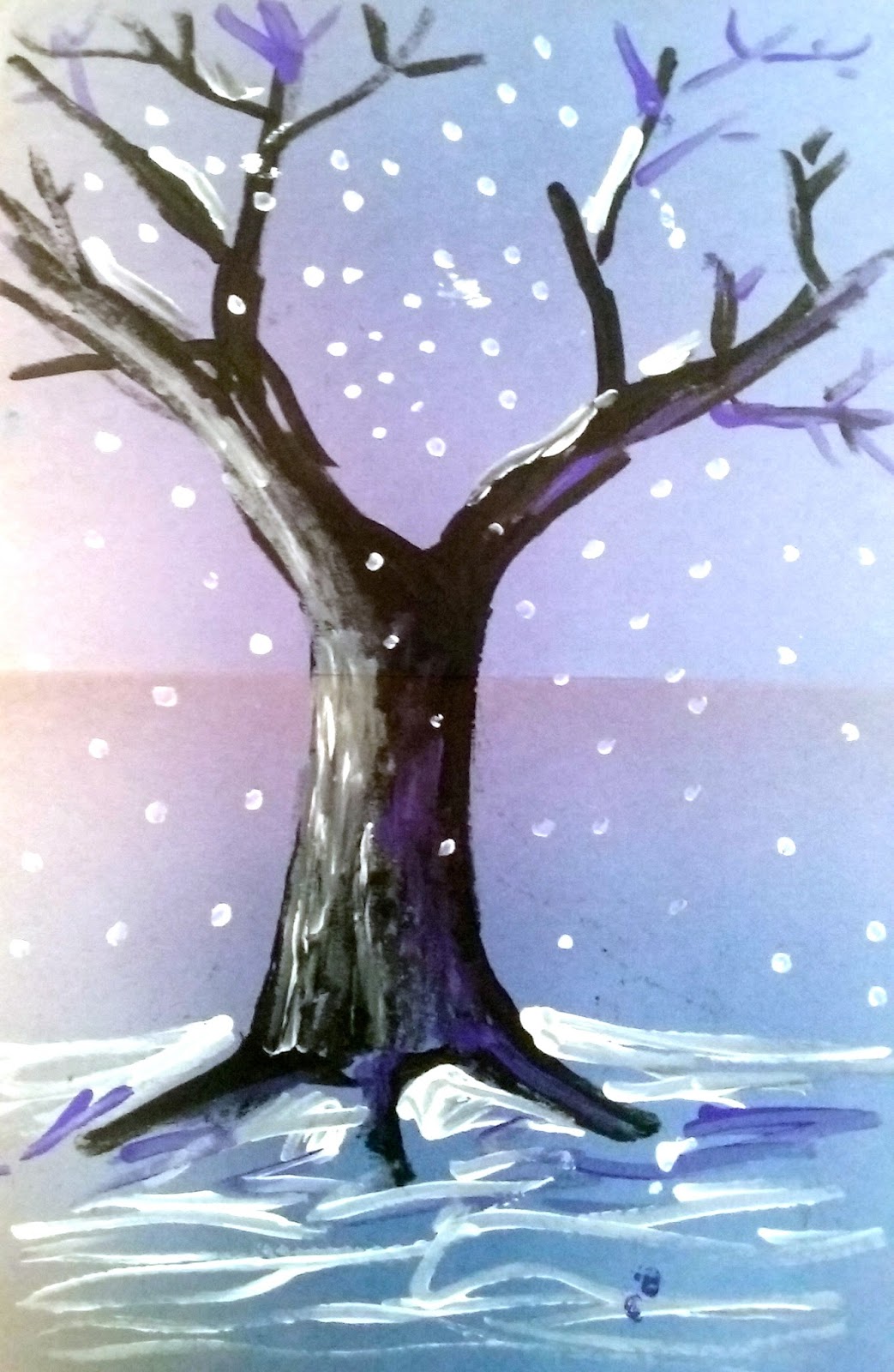 Winter Tree Drawing