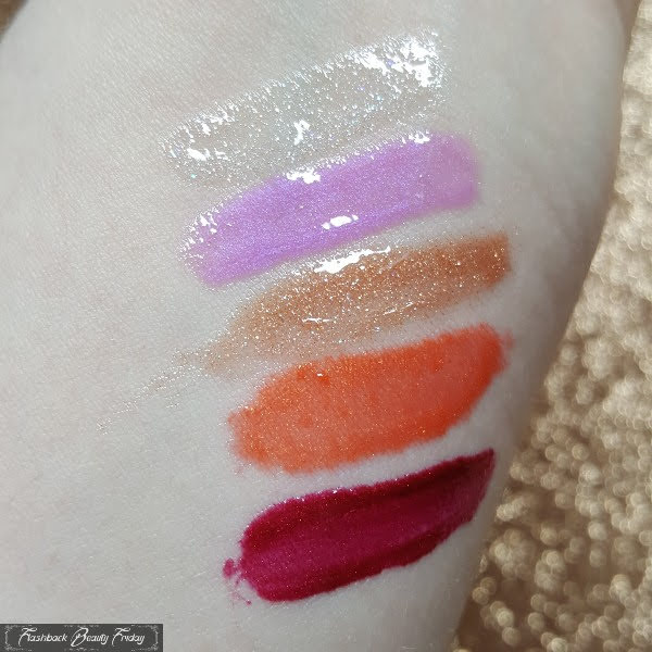 Versace V2086A V2055A V2084A V2054A and V2111A lipgloss swatches