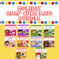 Holiday snap cube mats are a fun and hands on activity for students to build and create.  Student build a picture out of snap cubes and practice counting how many of each color.  Includes 10 different mats for each season.