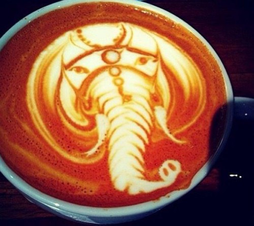 latte art animal designs