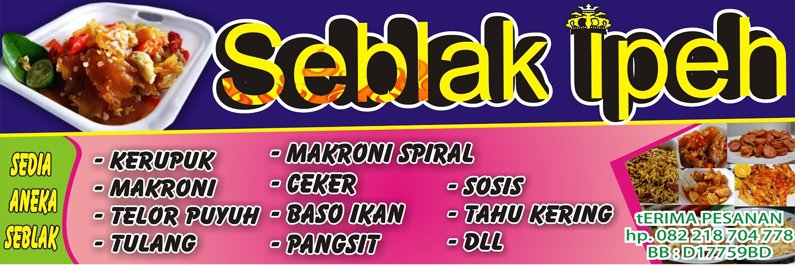 Contoh Spanduk Seblak  cdr KARYAKU