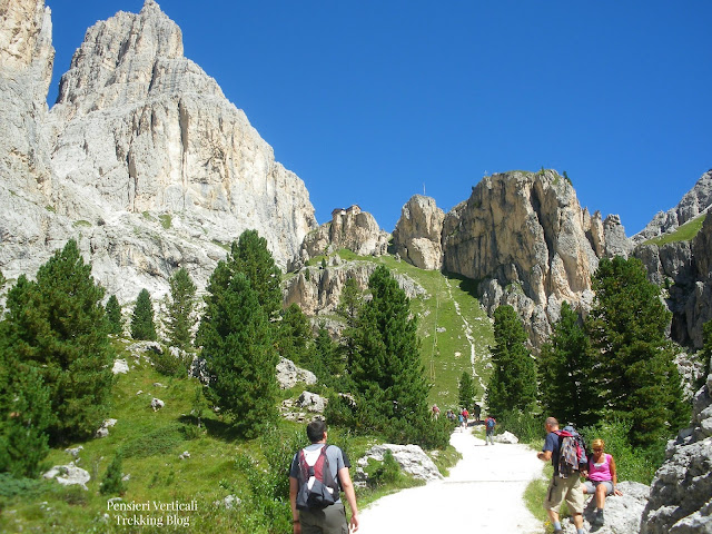 La via dal Rifugio Gardeccia al Rifugio Vajolet