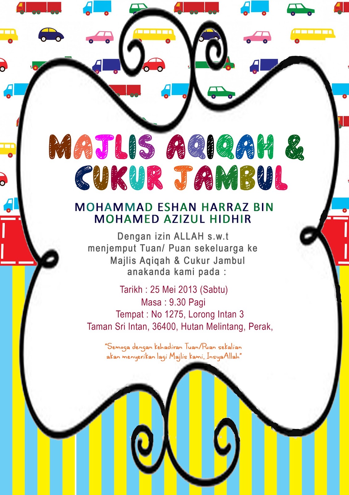 E.m.m.a ♥: JEMPUTAN KE MAJLIS AQIQAH & CUKUR JAMBUL