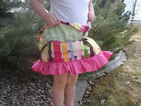 2 layer girls skirt with ribbon