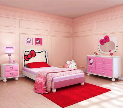 desain kamar tidur hello kitty terbaru