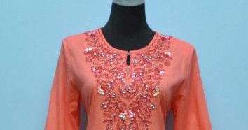 De Apple Shop Baju  Kurung  Moden in Sweet Peach Color 