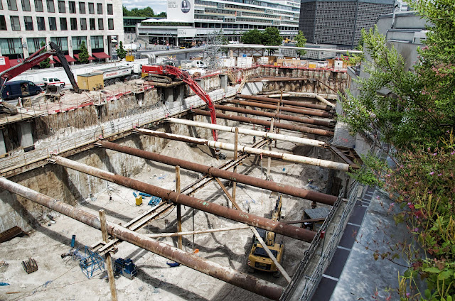 Baustelle Upper West, Hotel, Büro, Einzelhandel, (ursprünglich: Atlas Tower), geplante Höhe: 118 Meter, Breitscheidplatz, 10623 Berlin, 04.06.2014