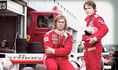 Hunt (Hemsworth) y Lauda (Brühl) en Rush