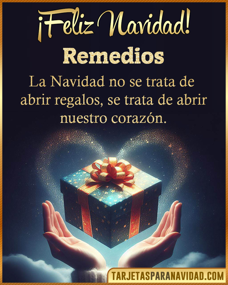 Tarjetas navideñas para Remedios