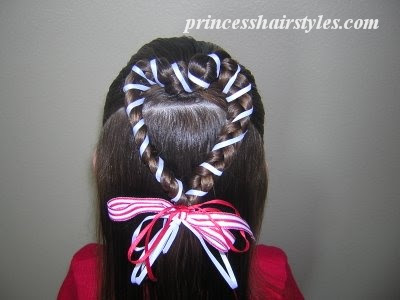 ribbon heart hair