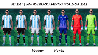  PES 2021 | NEW HD KITPACK ARGENTINA WORLD CUP 2022