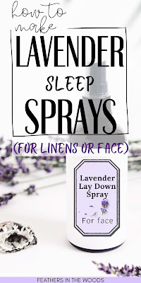 Bottle of homemade lavender sleep spray