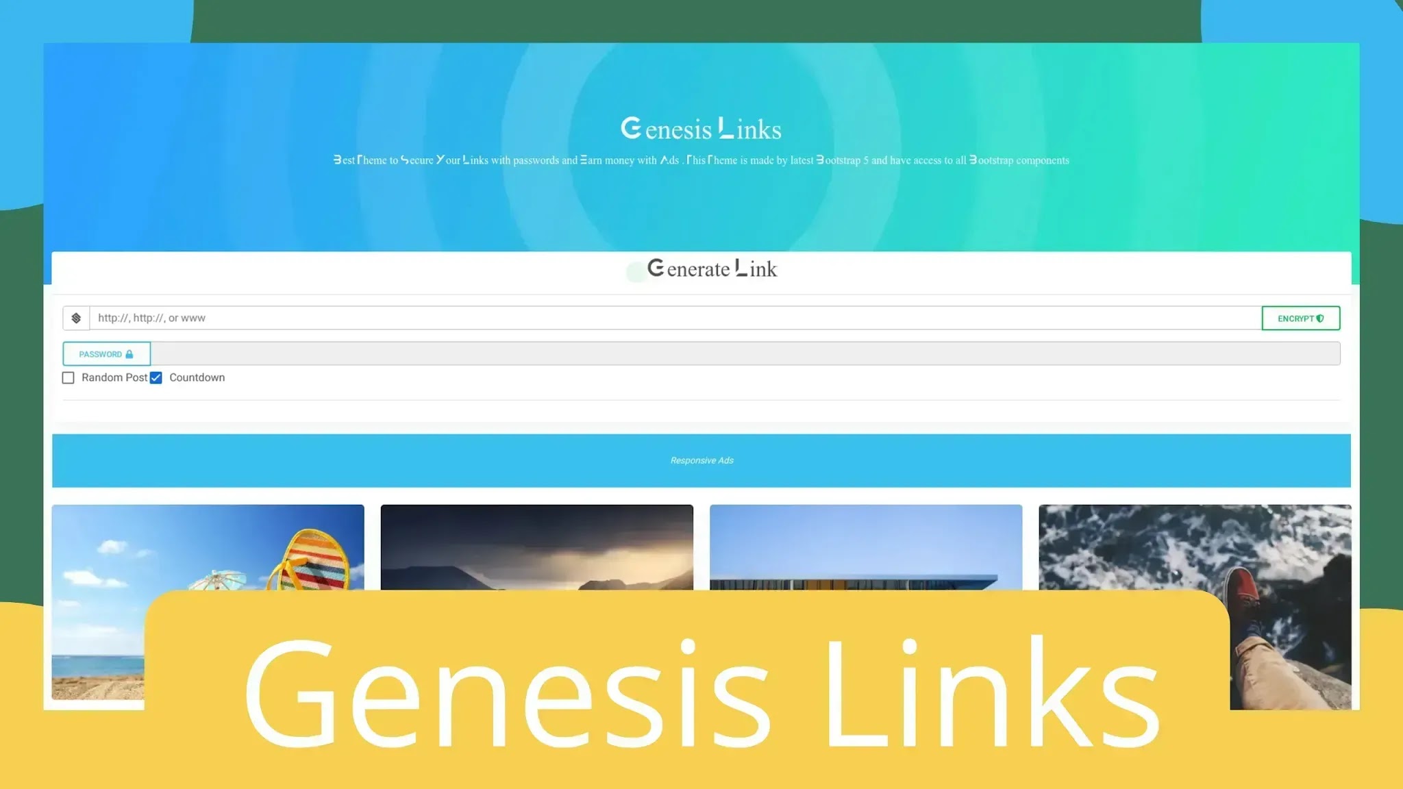 Genesis Links - Safelink with Password Blogger Template