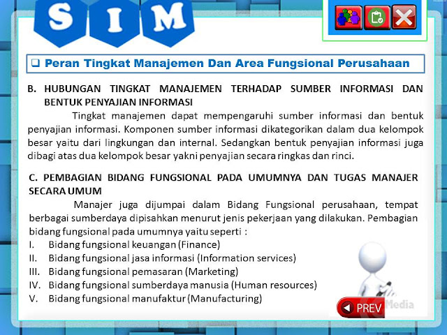 Hubungan tingkat manajeman terhadap sumber informasi