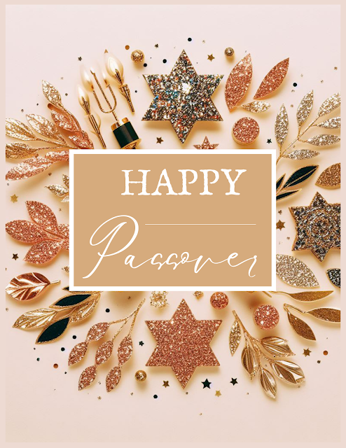 Free Happy Passover Greetings Pesach Jewish Printable Online Card | Aesthetic Luxury Glitter Sparkle Exquisite Modern Copper Gold Bronze Cute Background Image Design