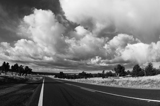 A beautiful day for a drive on a highway in Arizona. 