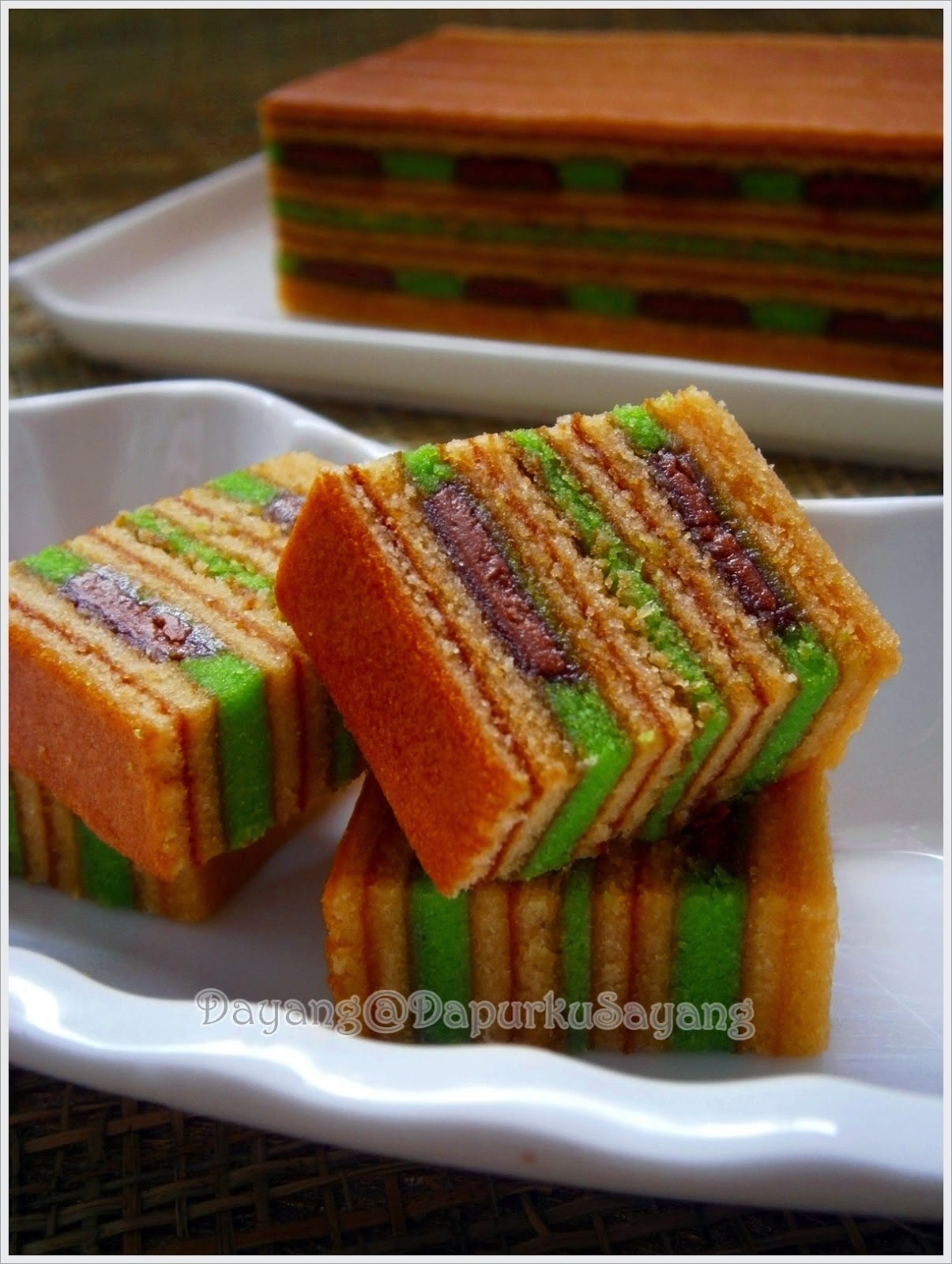 Jom-kedapur: Resepi Kek Lapis Sarawak - Kek Lapis Coklat 