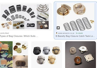 Screen shot of Google  image search for "bag closure"