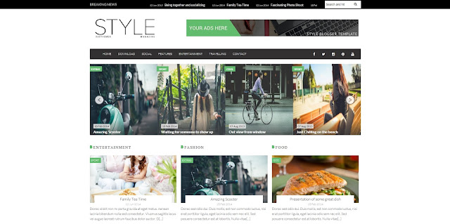 style magazine blogger template