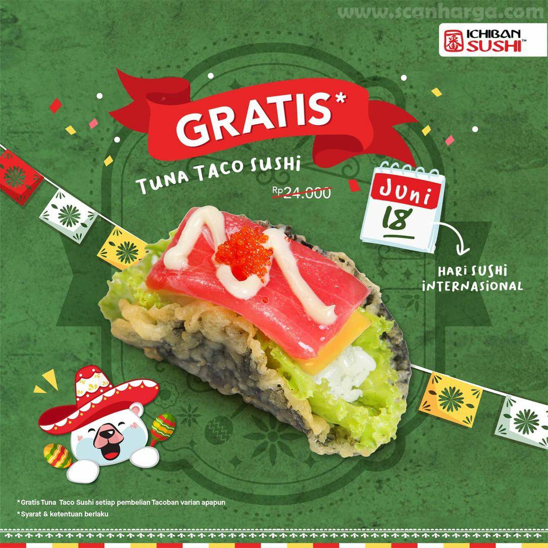 Ichiban Sushi Promo GRATIS Tuna Taco Sushi*